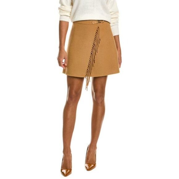Sandro Fringe Wool-Blend Mini Skirt - Picture 5 of 10